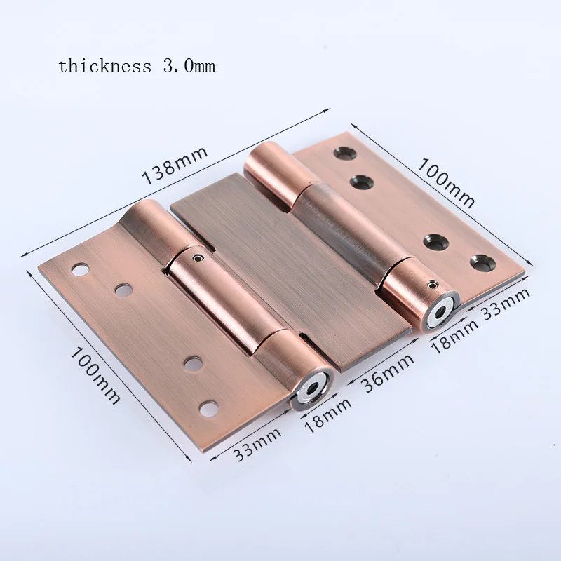 Two-way Open Cushioning Hinge Self-closing Door Free Gate Damping Back Stainless Steel Waist Door Hinge 2pcs