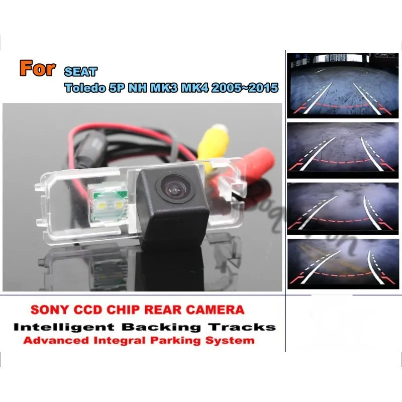 

For SEAT Toledo 5P NH MK3 MK4 2005~2015 Smart Tracks Camera / HD CCD Intelligent Dynamic Tragectory Parking Car Rear View Camera