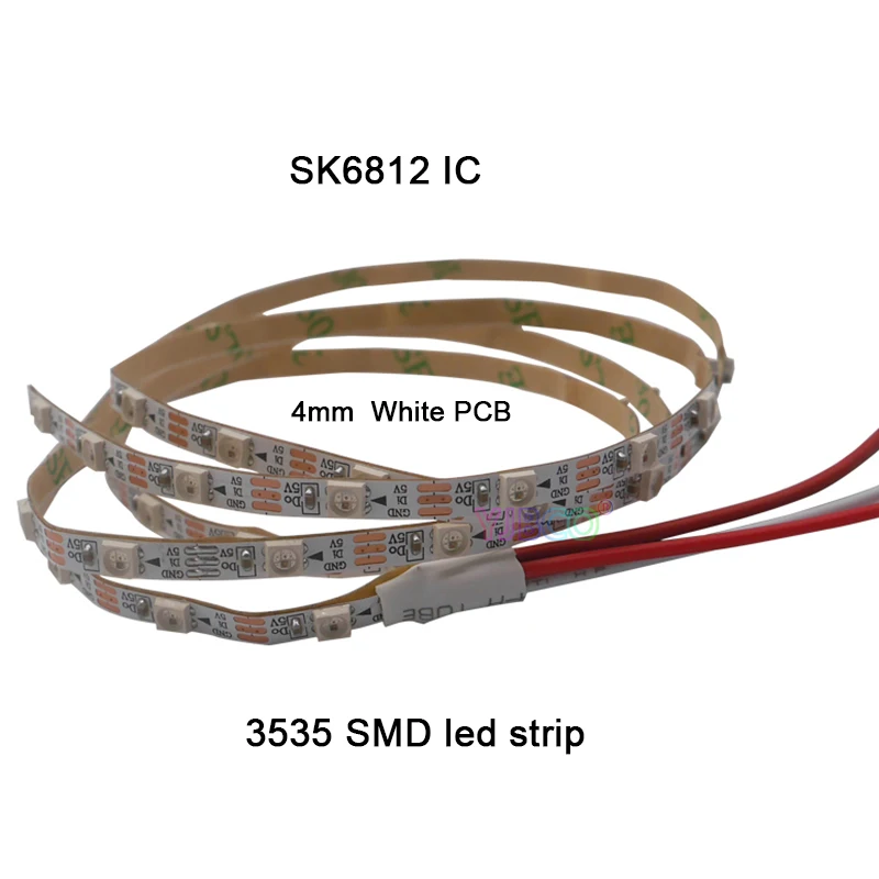 

1m DC5V 4mm/5mm/7mm PCB Адресуемая SK6812 5050 SMD 3535 RGB гибкая светодиодная лента 60/144 пикселей/м IP30 Светодиодная лента бесплатная доставка