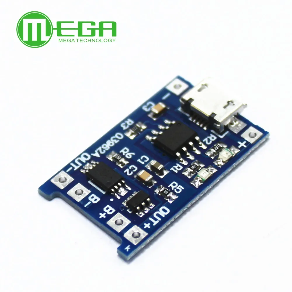 New 5V 1A Micro USB 18650 Lithium Battery Charging Board Charger Module+Protection Dual Functions