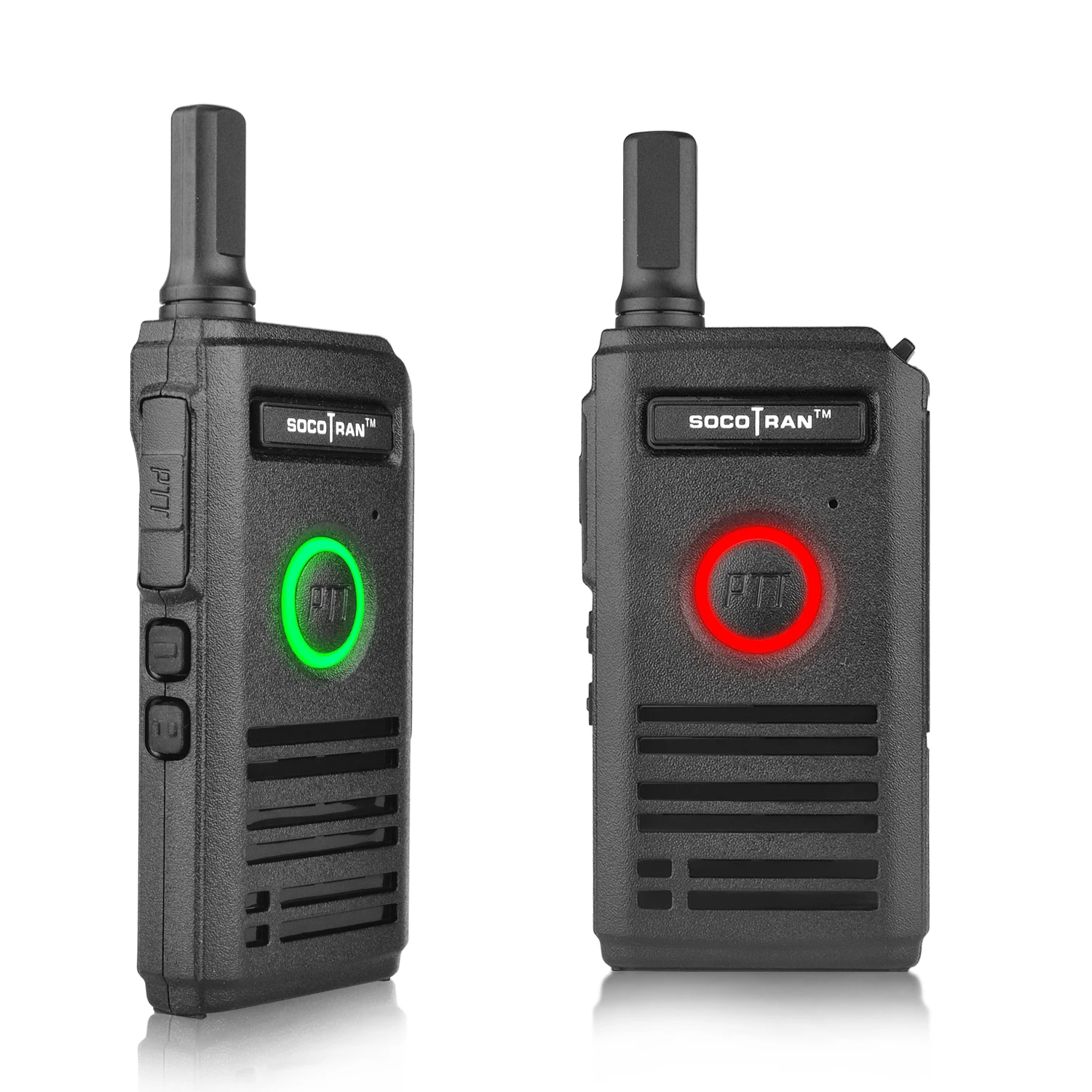 Ultra Slim Walkie Talkie UHF Rechargeable Mini Smart Two-Way Radios Fashion Portable 2 Way Radio with Dual PTT & Breathing Light