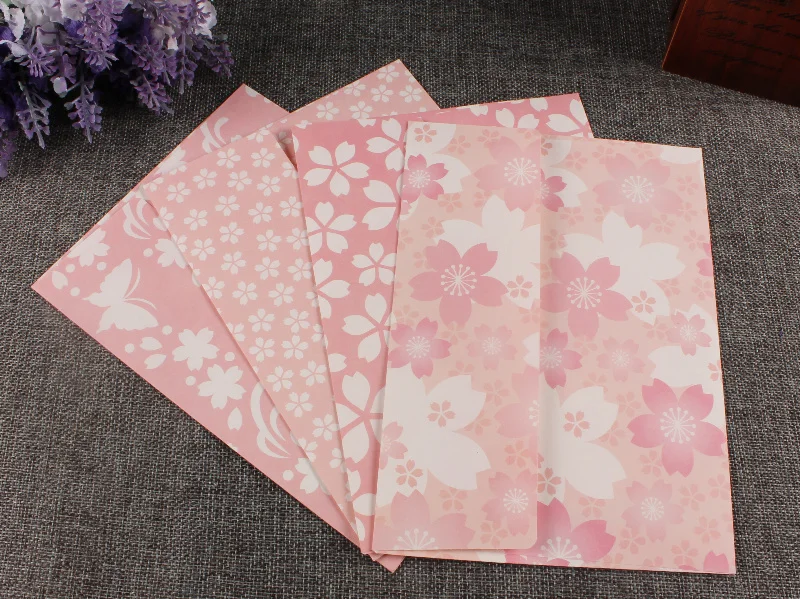 

Pink Chinese Ink And Wash Painting Translucent Paper Material Artificial Parchment Paper Envelope 200pcs Free shipping