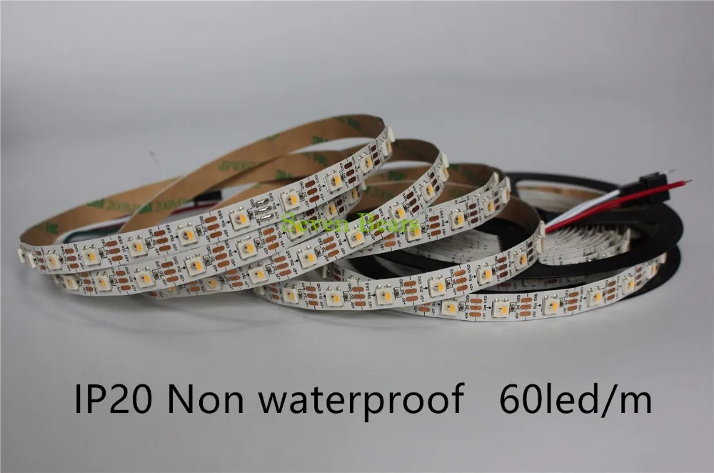 SK6812 RGBW (Similar Ws2812b) 4 in 1 1m/4m/5m 30/60/144 Leds/Pixels/M Individual Addressable Strip  WW NW IP30/65/67 DC5V