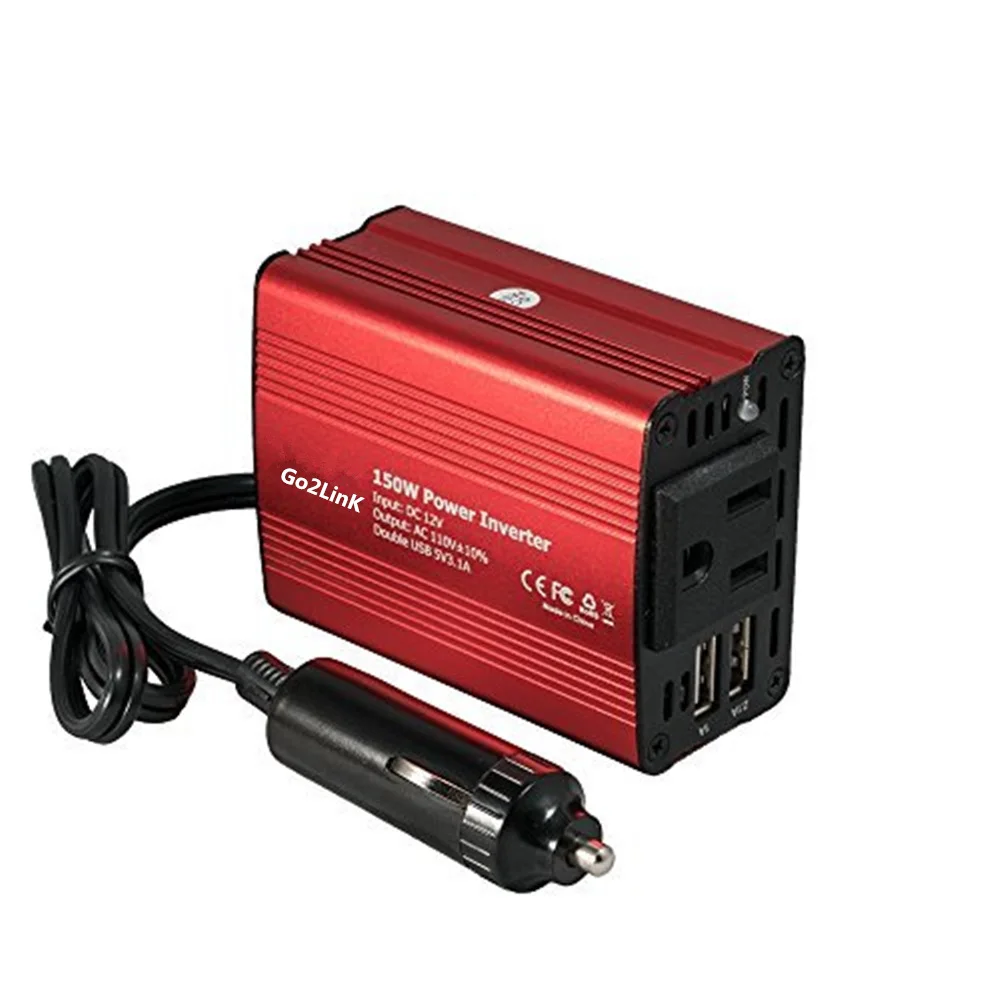 Go2linK 2017 Newest Car Power Inverter 12v 220v 220W Carregador Veicular USB Auto Charger Convertisseur 12v 220v Converter Volt