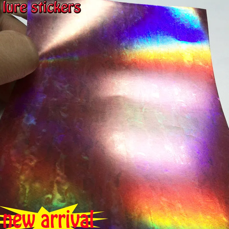 Big size 10 cm * 15 cm MIX 4 soorten kleur lokken stickers lokken huid, vis huid elke kleur 2 papier totaal 8 stks/partij