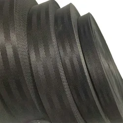 5cm 3.8cm 2.5cm Safety Harness Black Strong Car seat Safety belt nylon ribbon outdoor backpack Bag Parts strap nylon fabric tape