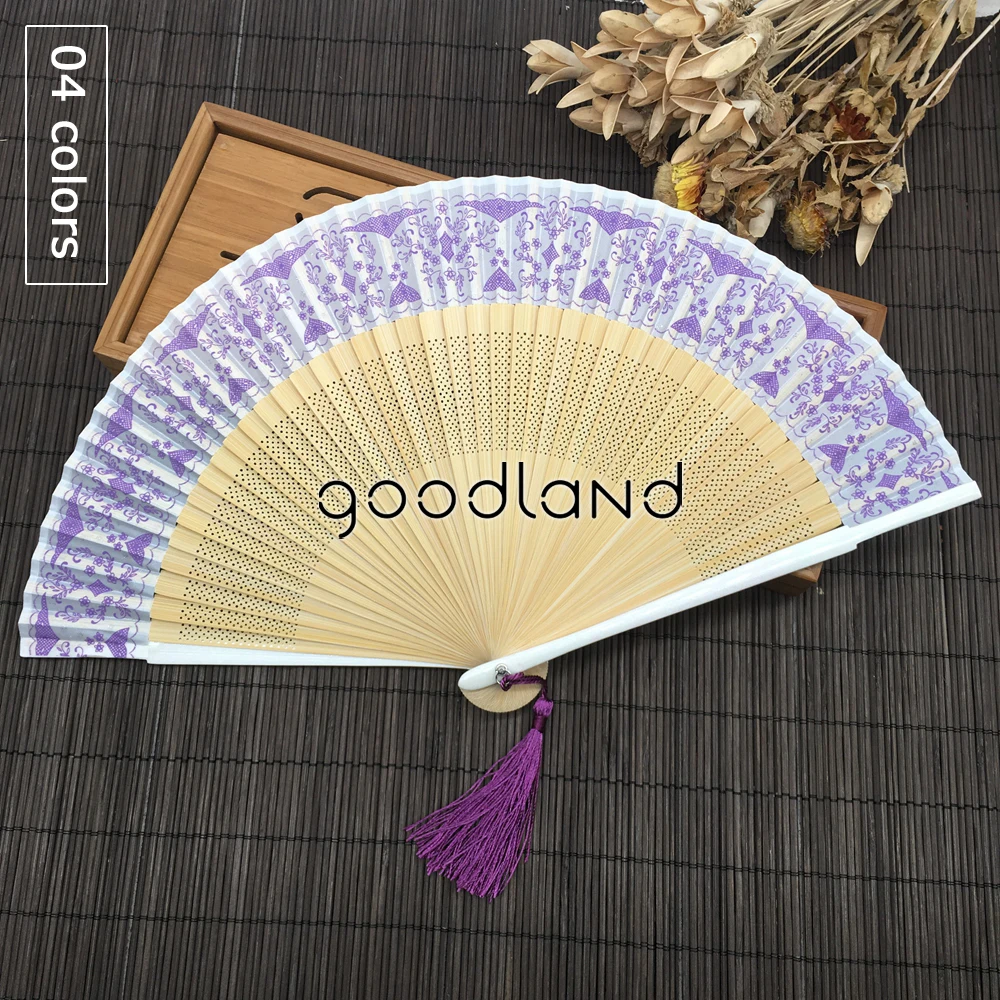 Wholesale Free Shipping 50pcs Blue-white Porcelain Bamboo Hand Fan Vintage Fancy Dress Costume Chinese Costume