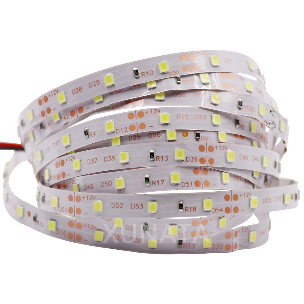 Taśma LED 5M 2835 SMD DC 12V 240 leds/m 300/600/1200 LEDs wodoodporna IP65 elastyczna wstążka taśma LED String światła zimny ciepły biały