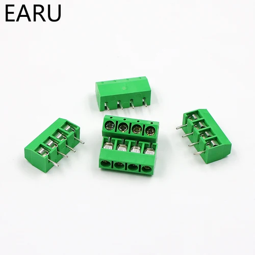 Imagen 2 del producto 10 unids/lote KF301-5.0-2P KF301-3P KF301-4P paso 5,0mm Pin recto 2P 3P 4P tornillo PCB bloque de terminales conector azul verde