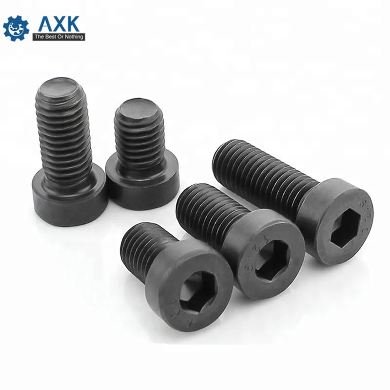 1/50pc M4 M5 M6 M8 M10 M12 M16 Grade 8.8 steel Black DIN7984 Hex Hexagon Socket Thin Low Short Profile Head Allen Cap Screw Bolt