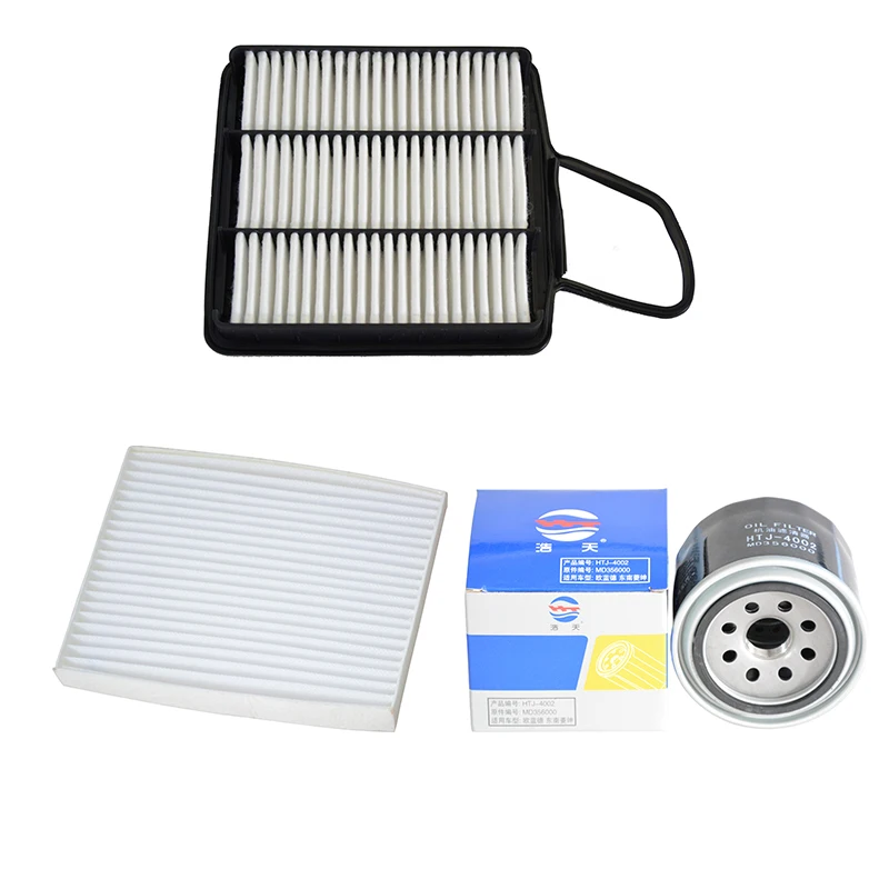 Filtro de aceite para cabina de aire de coche, accesorio para Great Wall Haval H5 2.0L 2,0 T 2.4L 2010- 1109101-K80 8104400-BK00XA MD136466, 3 unidades/juego