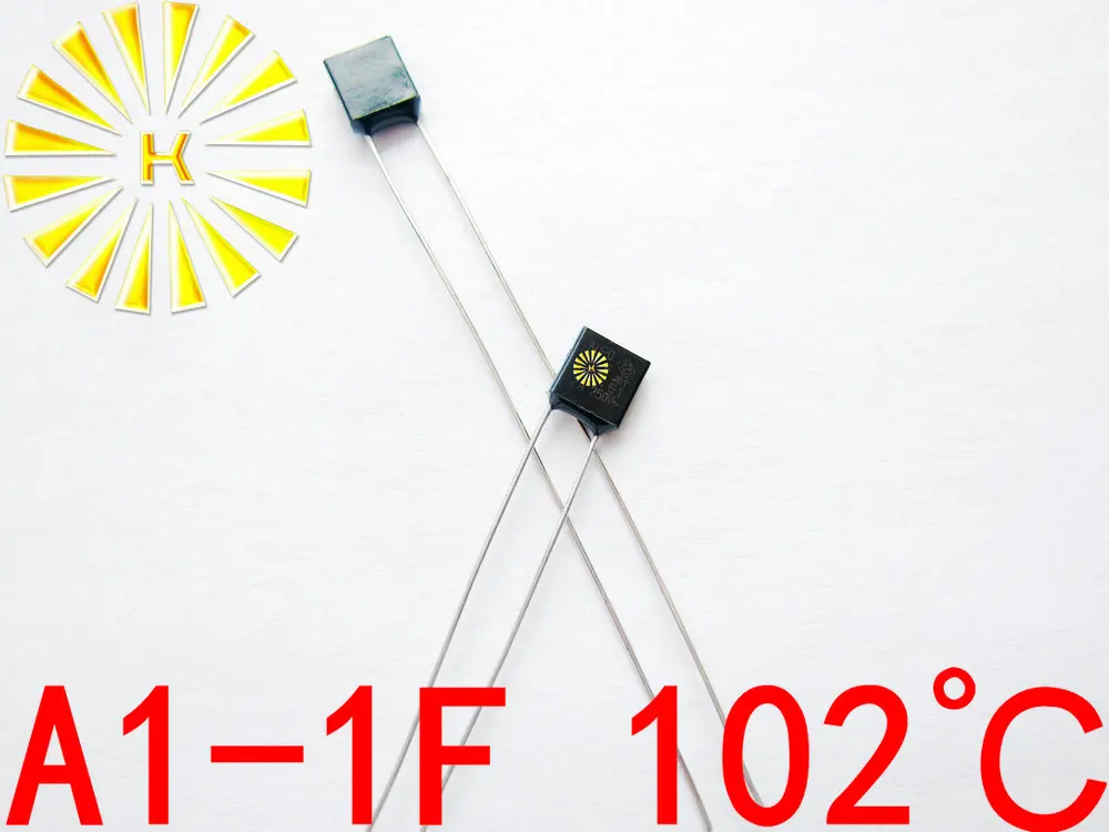 

100% Original A1-F 102 degree Thermal Cutoff RH102 Thermal-Links 2A 250V Black Square Temperature Fuse x 500PCS