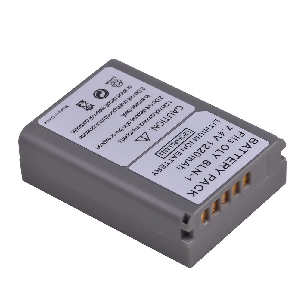 1Pc 7.4V 1220mAh BLN-1 PS-BLN1 Rechargeble Li-ion Battery for Olympus PS-BLN1 BLN-1 Battery E-M5 EM5 OMD OM-D Cameras