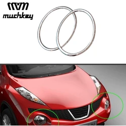 Für Nissan Juke 2010-2014 Auto Styling Kopf Lampe Front Stoßstange Scheinwerfer Ring Trim Abdeckung Abs Chrom Auto Zubehör 2 stücke