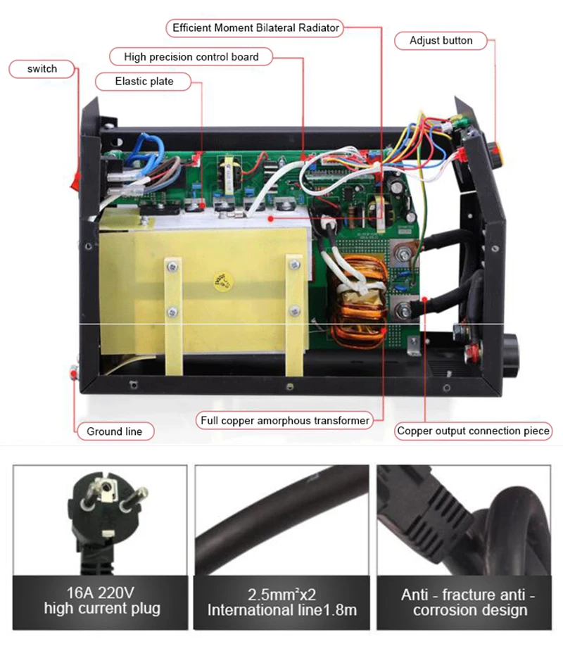 2025 جديد JUBA لحام IGBT المحمولة لحام العاكس MMA ARC ZX7-200 آلة لحام مع حامل القطب الكهربائي LED ومشبك الأرض