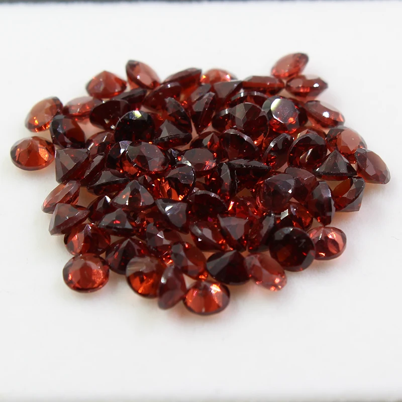 5 pieces a lot 3 mm & 4 mm & 5 mm & 6mm round cut natural garnet loose gemstone for jewelry craftsman VVS wine red garnet loose