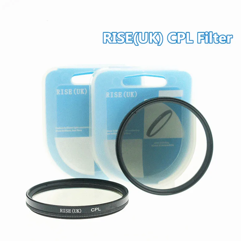 Rise uk marca cpl filtro polarizador circular 37mm 39mm 40.5mm 49mm filtros para canon nikon sony acessórios da câmera