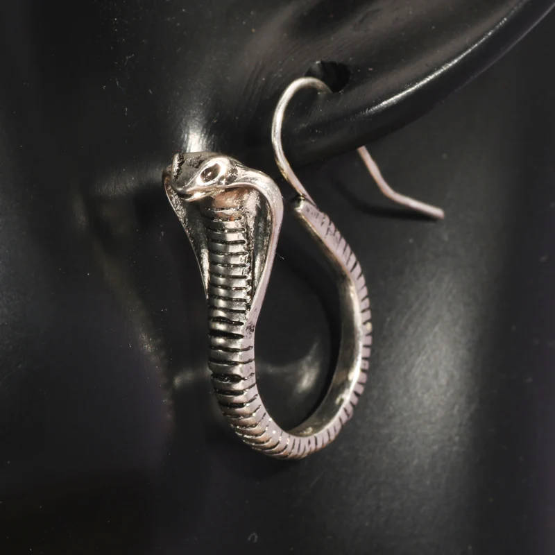 YWOSPX Vintage Silver Color Snake Dangel Earrings for Women Fashion Jewelry Halloween Brincos Party Statement Earings Gifts