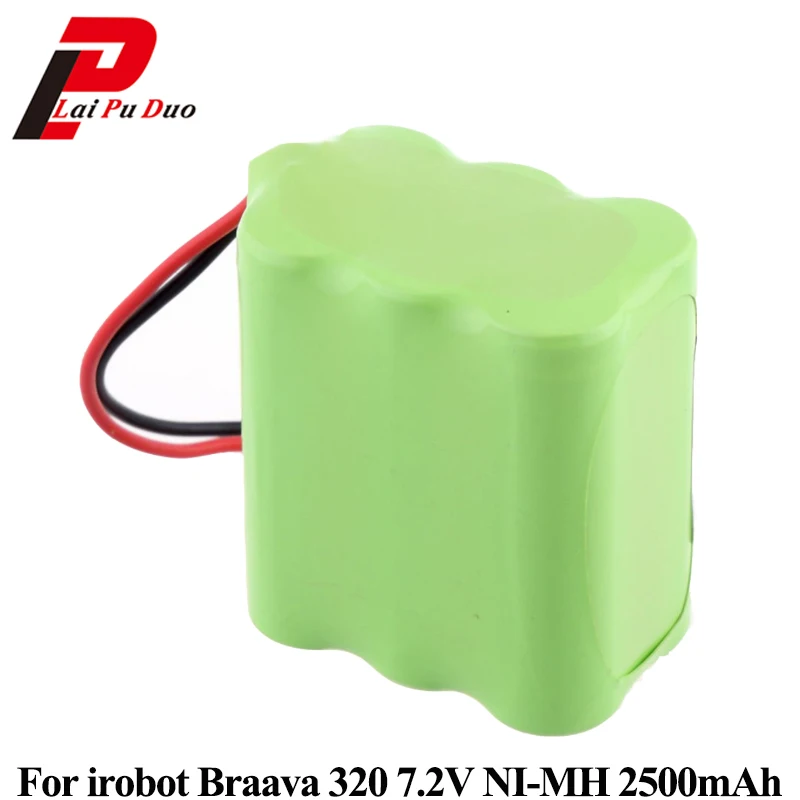 

7.2V 2500mAh NI-MH Replacement Battery for Mint 4200 4205 for Irobot Braava 320 321 Vacuum Cleaner Battery Pack with PTC Protect