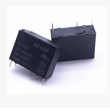 HOT NEW relay HF46F-5-HS1 HF46F 5-HS1 HF46F-005-HS1 HF46F 005-HS1 5V 5VDC DC5V 5A 250VAC 4PIN