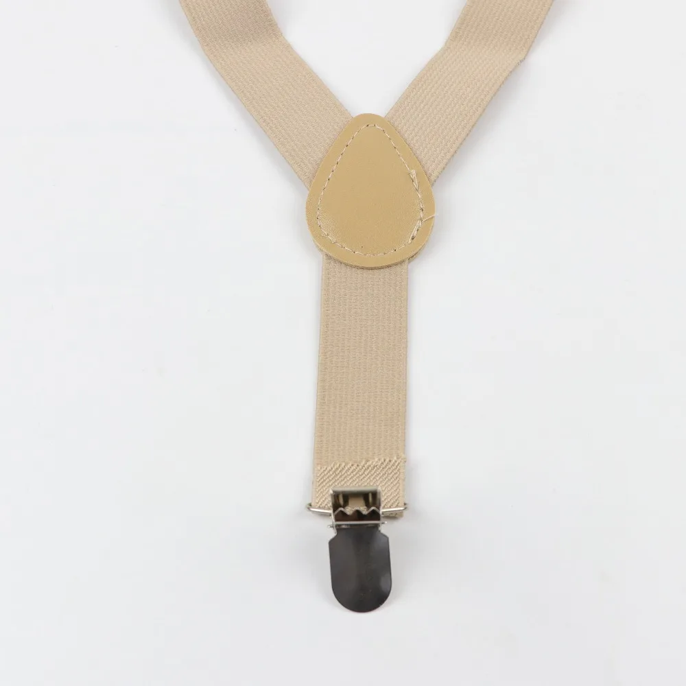 Conjunto de tirantes de poliéster para bebés Y niños, cinturón de Color sólido para niños, tirantes con espalda en Y, pajarita elástica ajustable, 2 colores