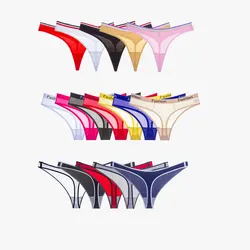 SP&CITY 3PCS Sporty Women Sexy Seamless Panties Sex String Transparent Thongs Crotch Cotton Underwear Briefs Female Lingerie