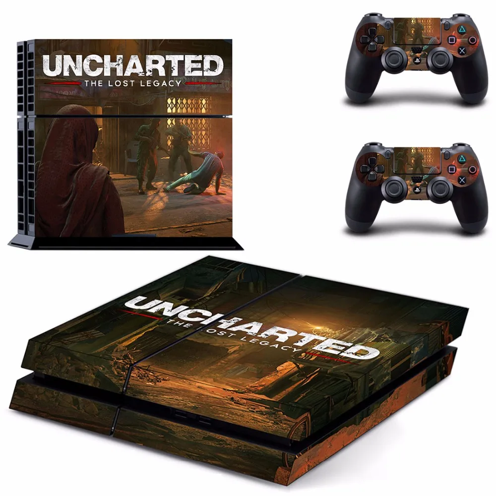Uncharted The Lost Legacy PS4ผิวสติกเกอร์รูปลอกสำหรับ Sony PlayStation 4คอนโซลและ2ตัวควบคุม PS4สติกเกอร์ผิวไวนิล
