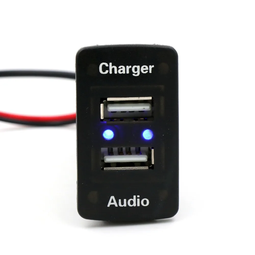 Car Charger 5V 2.1A USB Socket and Audio USB input Socket use for Honda,Civic,Spirior,CRV,Fit Jazz,City,Accord,Odyssey