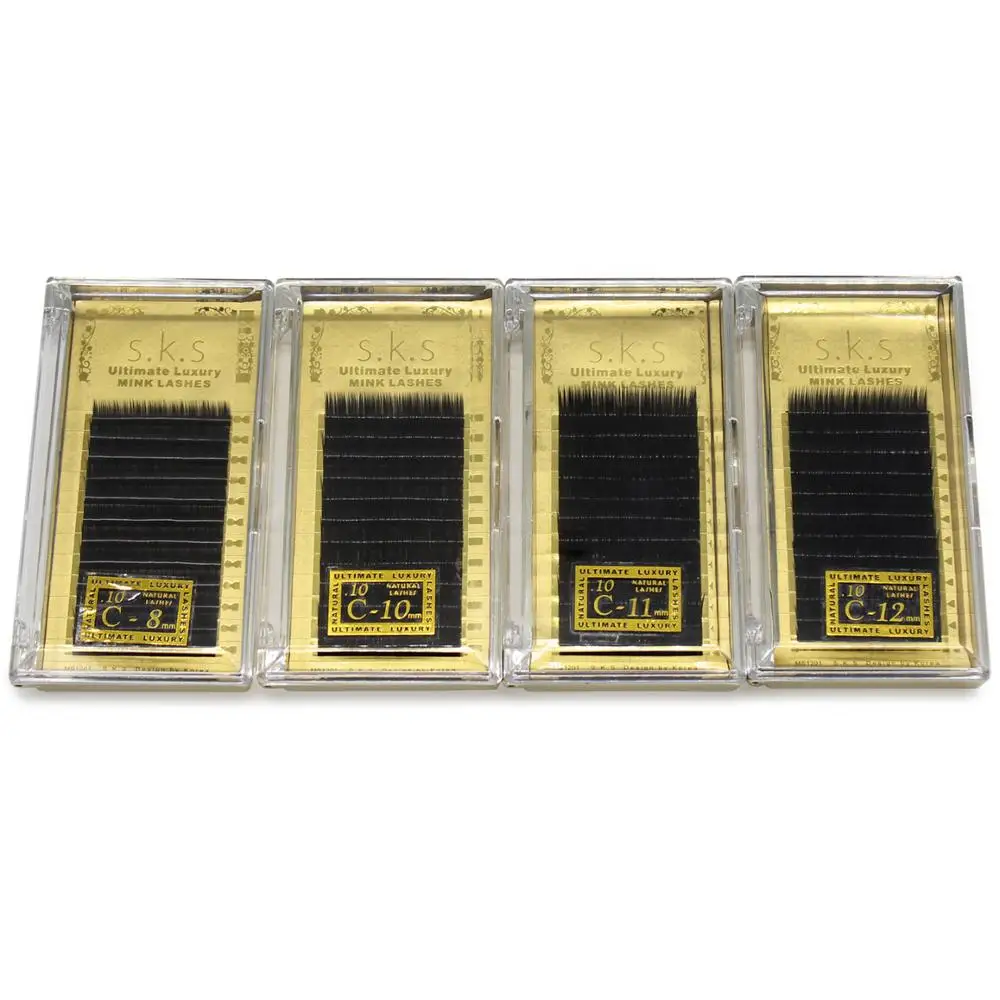 

4cases/lot Top Grade Handmade Ultimate Luxury Mink Eyelashes Natural Soft Professional Extension Individual EyeLash Makeup