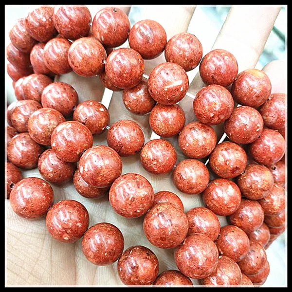 

Sponge Red Coral Loose Beads DIY Accessories For Fashion Jewelry Designs Size 6MM 8MM 10MM12MM 14MM 16MM Round Ball