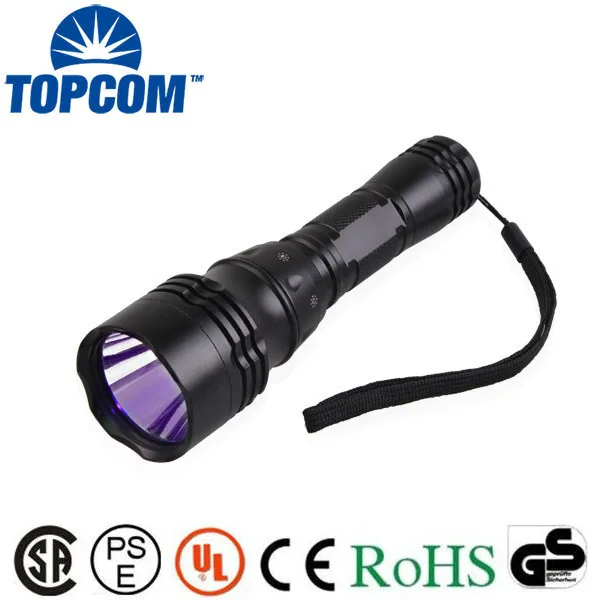 TopCom Underwater UV Black light Flashlight Waterproof IP68 Diving UV Flashlight