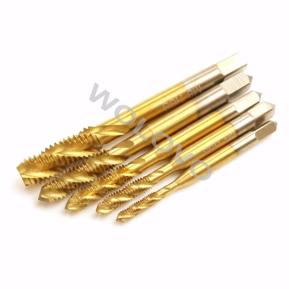 

M3 M4 M5 M6 M8 Spiral Screw Tap 5pieces