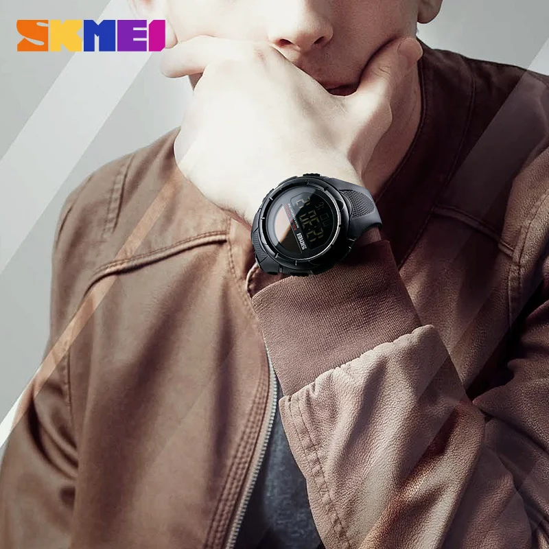SKMEI energía Solar reloj deportivo hombre impermeable LED Digital reloj hombre marca de lujo relojes para hombre Relogio Masculino