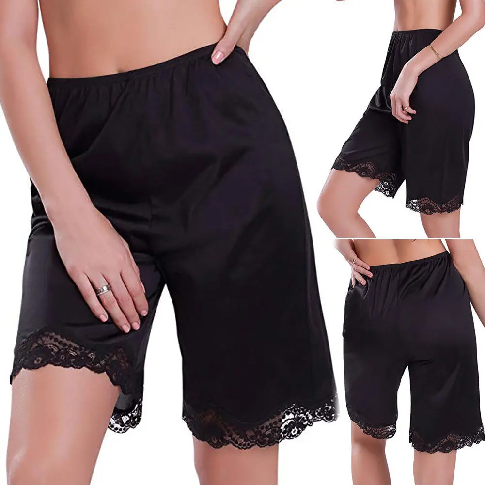 2018 New Anti-Static Slip Pettipants Half Slip Petti Pants Knickers Breathable Soft Summer Sleep Bottoms Plus Size M-XXXL