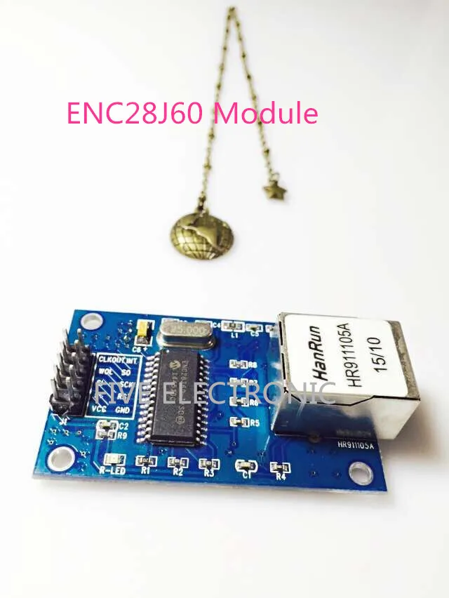 Connector Wide Version ENC28J60 module Spi interface/Ethernet/Internet 51 / AVR/ARM/modules/PIC