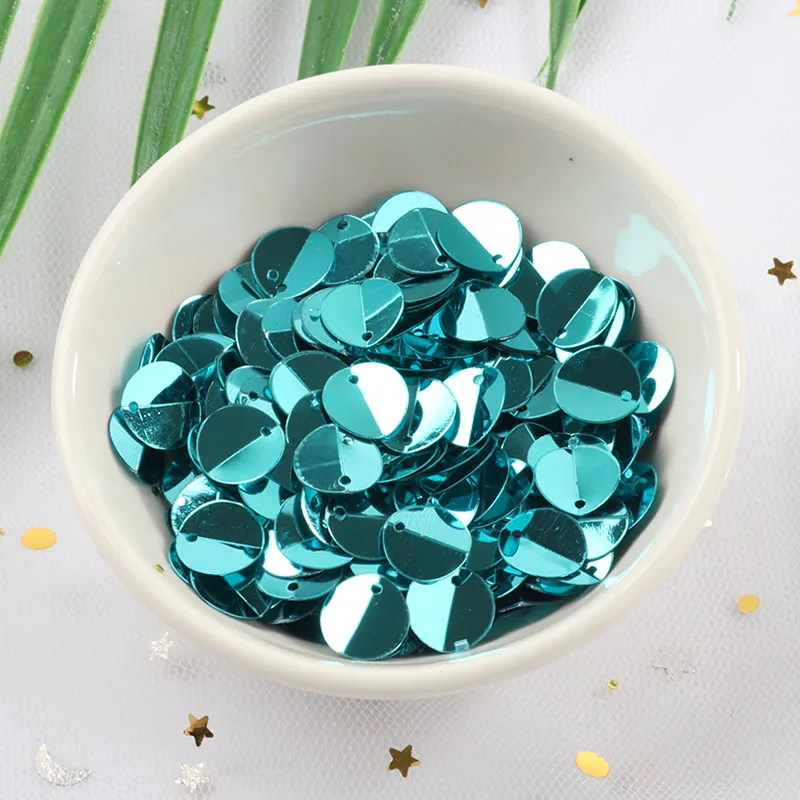 240Pc (10g) folded sequins 10mm PVC oval loose sequin pad diameter sequin sewing process women\'s headwear clothing accessories