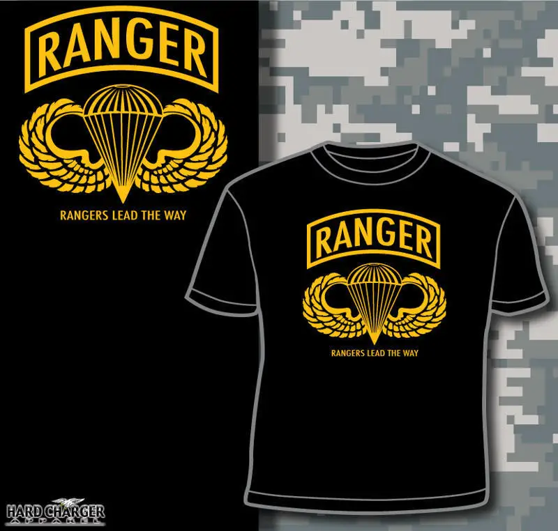 Fashion Hot sale United States Army Rangers US USA Military Ranger Tab Airborne T-Shirt Tee shirt