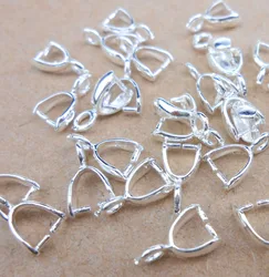 DIY925 Silver colorJewelry Accessories Necklace Earrings Link Folders Pendant Accessories Clamps