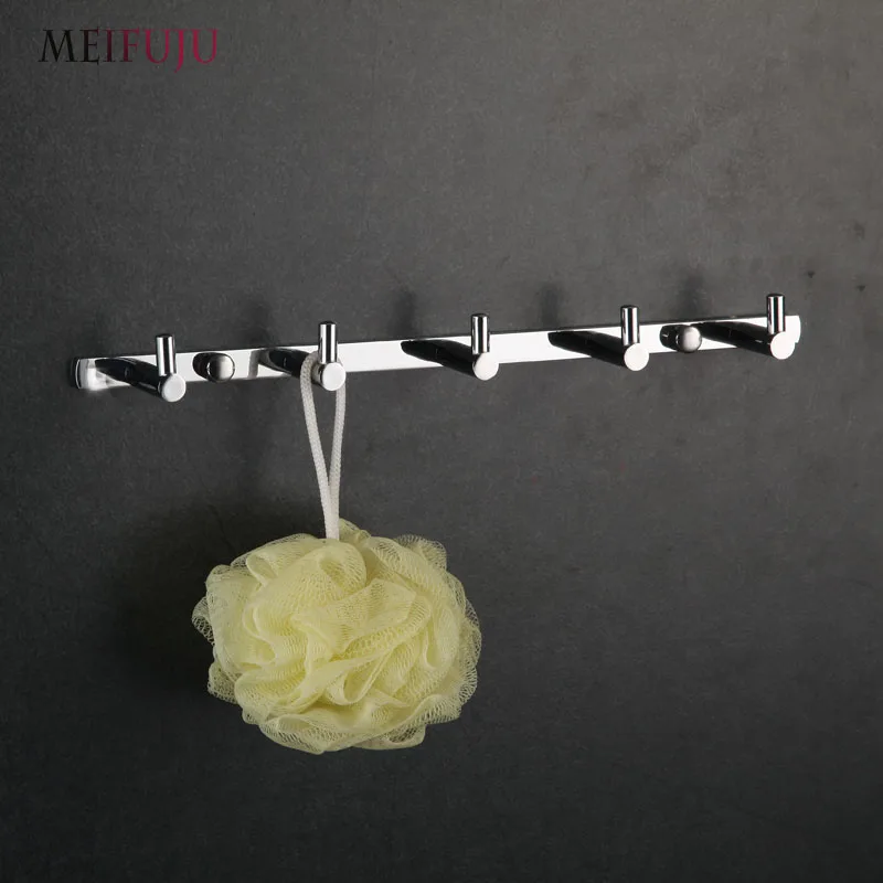 

Wall Hook Perchero Pared Gancho De Parede Bathroom Accessories Metal Coat Hooks Hanger Clothes Rack Hangers Brass Multi-hook