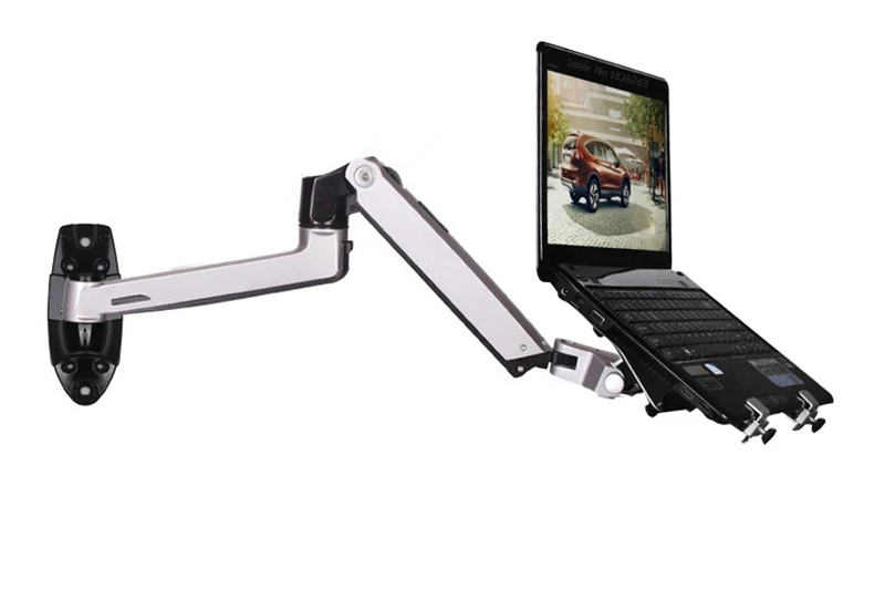 V62WT Aluminum Alloy Mechanical Spring Arm Wall Mount Laptop Holder Full Motion Laptop Mount Arm Monitor Holder Laptop Stand