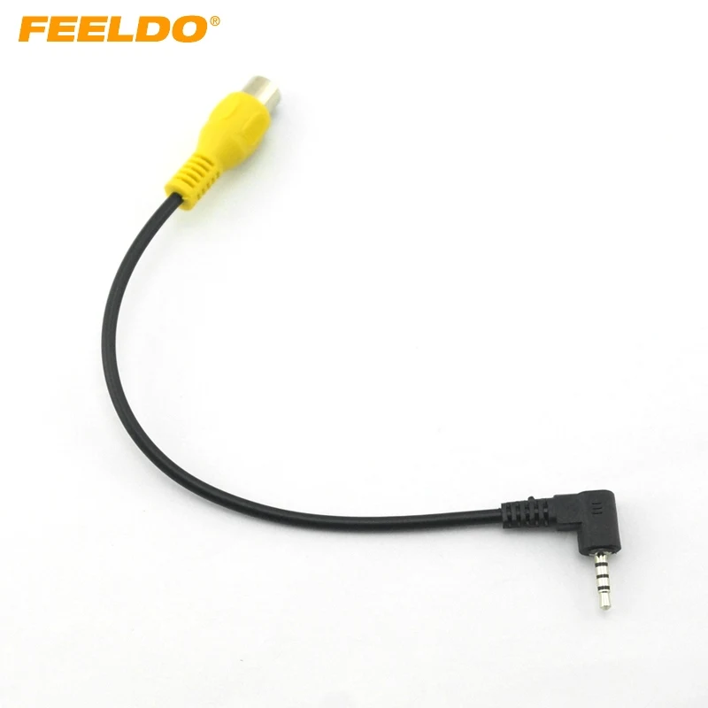 

FEELDO 10Pcs 2.5mm Adaptor 190mm Length TRS Plug to RCA Female Adaptor for GPS Video Input #AM1488