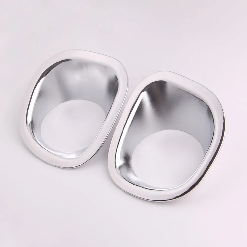 2pcs/pair ABS Plastic Chrome Front Fog Light Lamp Foglights Cover Protector Trim For X-Trail 2008-2011 Lamp Hoods Decoration