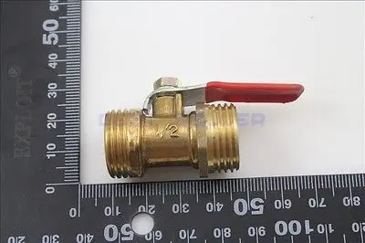 

1pcs 1/2" BSP Male Full Ports Connection Air Brass Thread Pipe Ball Valve QC