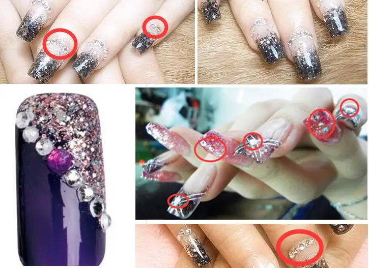 Top quality Fluorescent стразы Luminous Mix SS16 SS20 Non Hotfix Neon Rhinestone Noctilucent Electric Nail Art Decorations