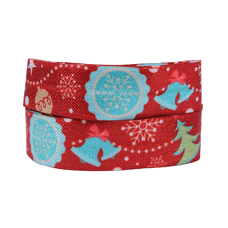 

FLRA FOE Christmas red fold over elastic ribbon 100yards