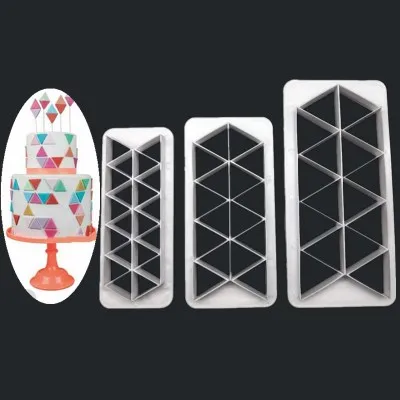 3 Pcs Geometry Fondant Cookie Cutter Cake Mold Fondant Mold Fondant Cake Decorating Tools Baking K084