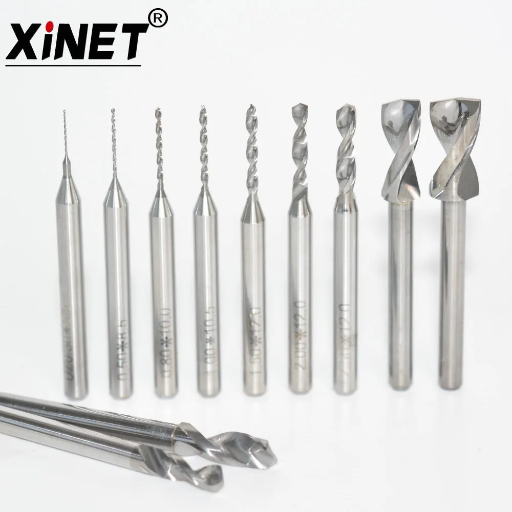 freeshipping3.175mm(1/8''),0.15-3.175mm CNC Drill Bit,PCB Board drill,Nanotechnology Tungsten steel cnc tool,Smooth chip removal