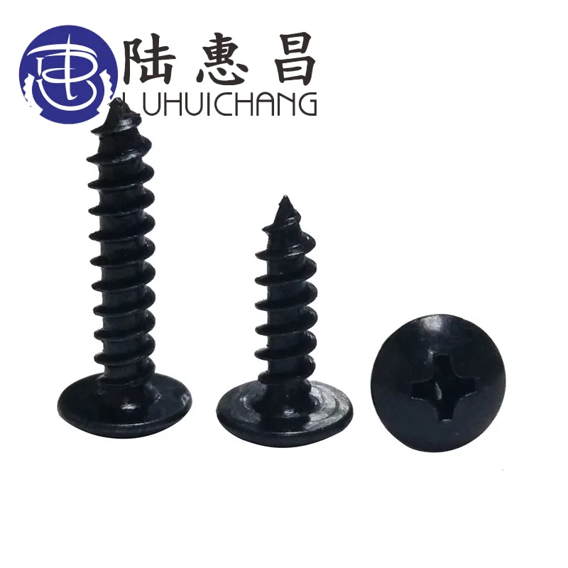 luchang Free Shipping M4 M5 100PCS Truss Head Self Tapping Screw Steel With Black