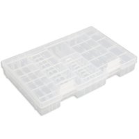 Clear Color AA AAA C D 9V Battery Storage Case/Organizer/Holder