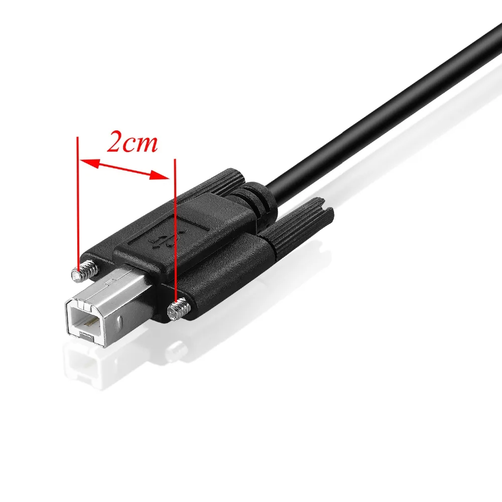 Bochara-USB نوع ذكر إلى نوع ب كابل طابعة ذكور ، محمية بلوحة ملولبة ، من نوع m ، 3m ، 5m